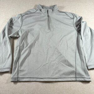 Pebble Beach Performance 1/4 Zip Pullover Men's L Grey Golf Activewear Shirt